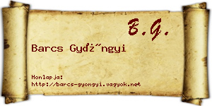 Barcs Gyöngyi névjegykártya