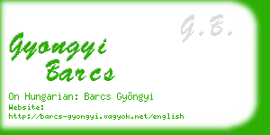 gyongyi barcs business card